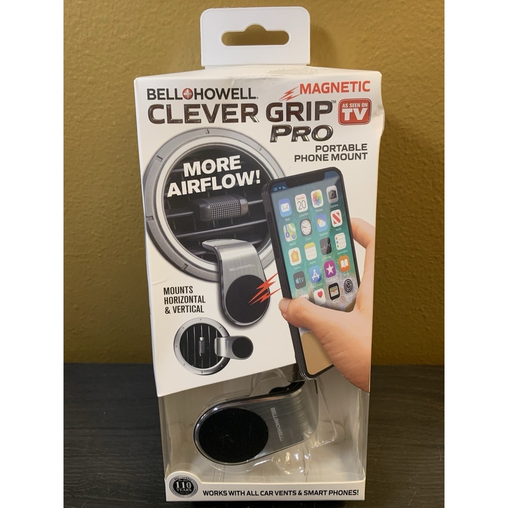 BELL HOWELL CLEVER GRIP PRO PORTABLE PHONE MOUNT